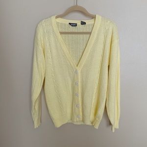 Vintage yellow button down cardigan